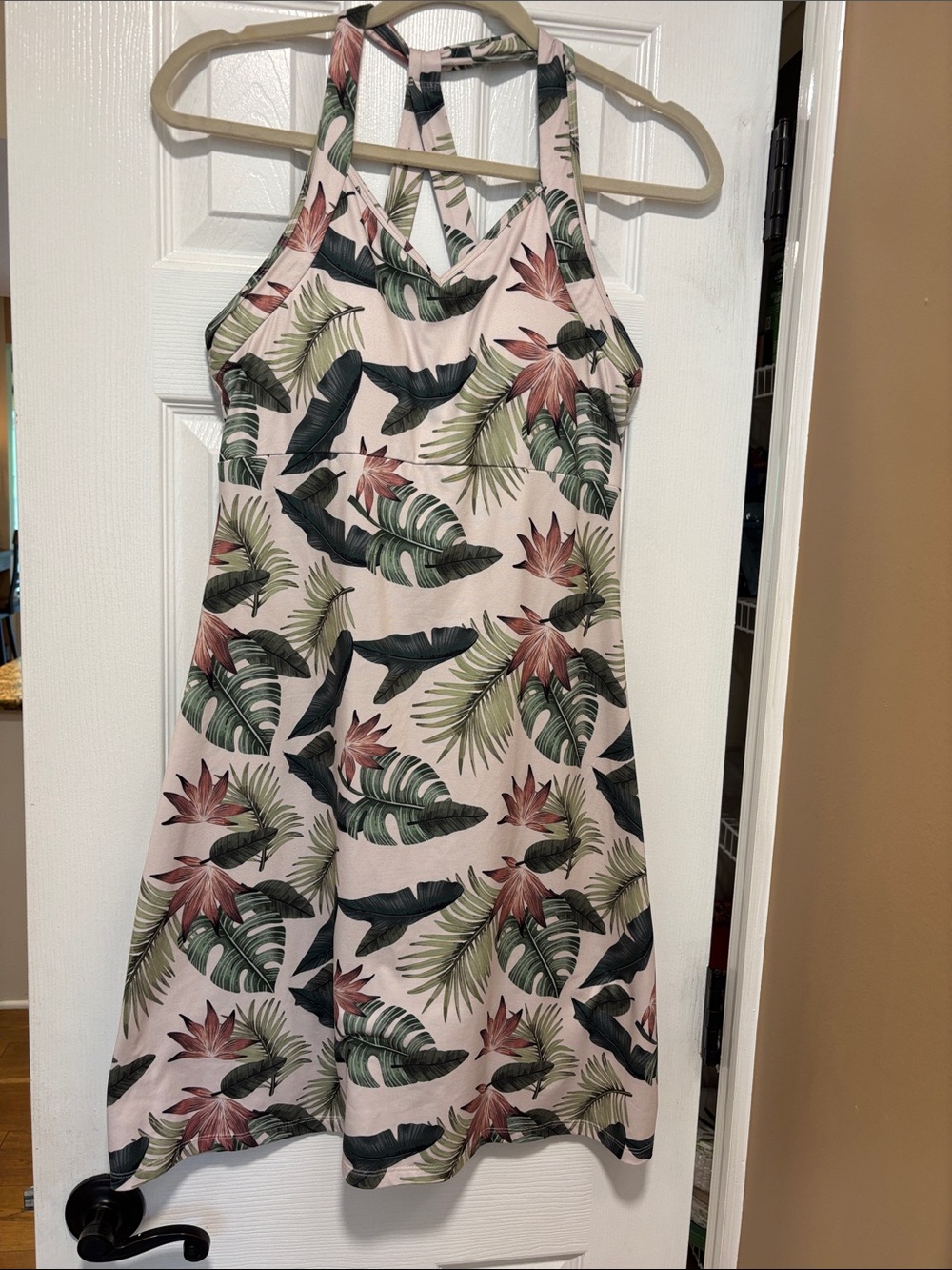 Kyodan Tropical Leaf Print Active Dress